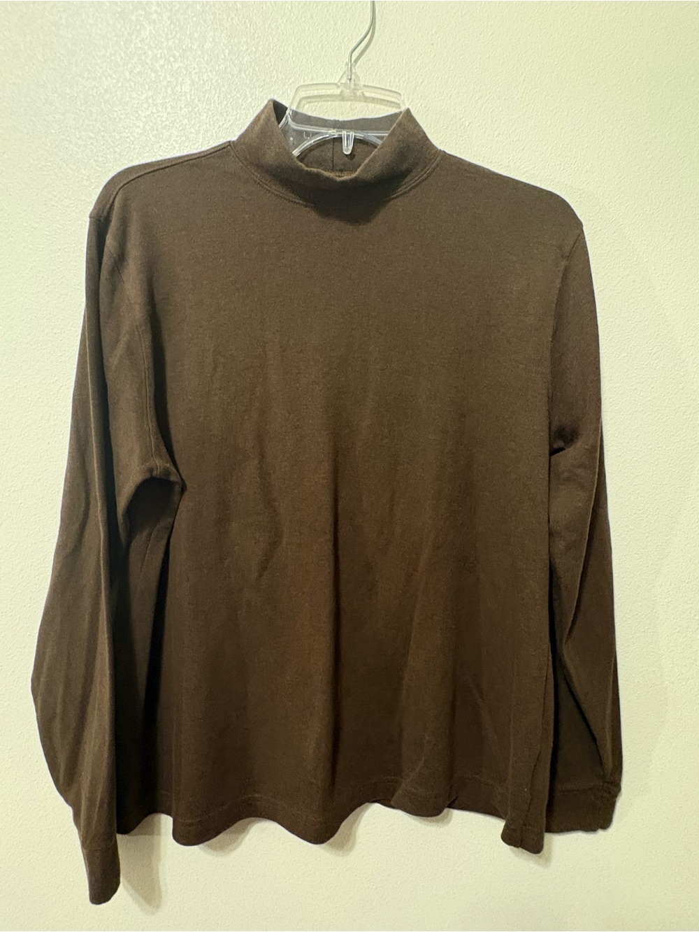 Woman’s Lands End Brown Mock Neck Sweater